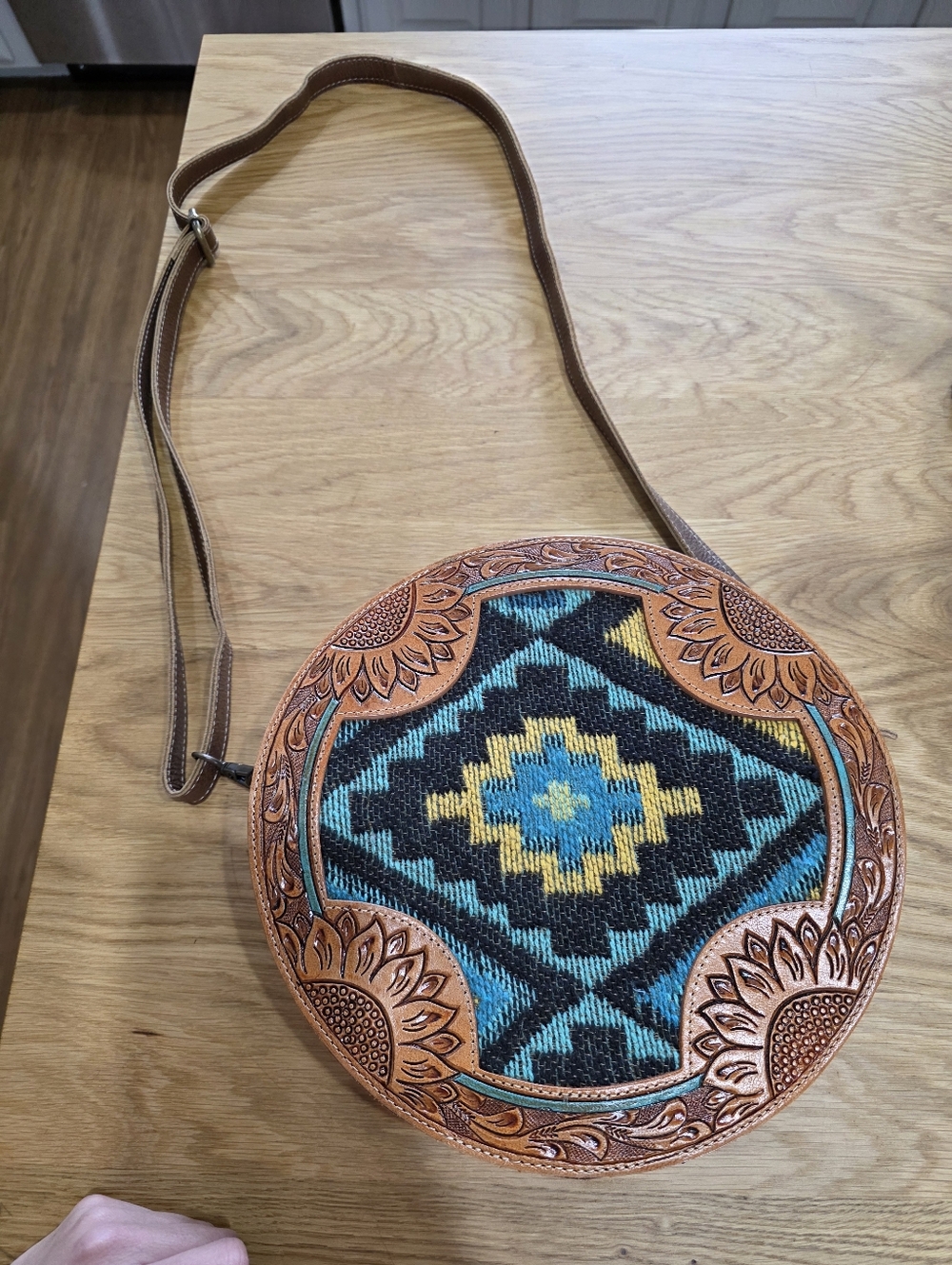 Myra Saddle Blanket Round Purse